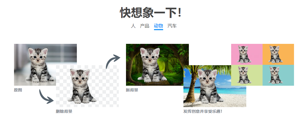 一键在线抠图软件,动物抠图效果