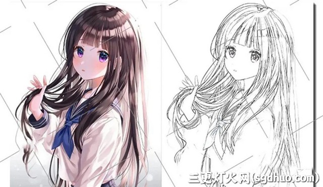 PS卡通转线稿动作插件