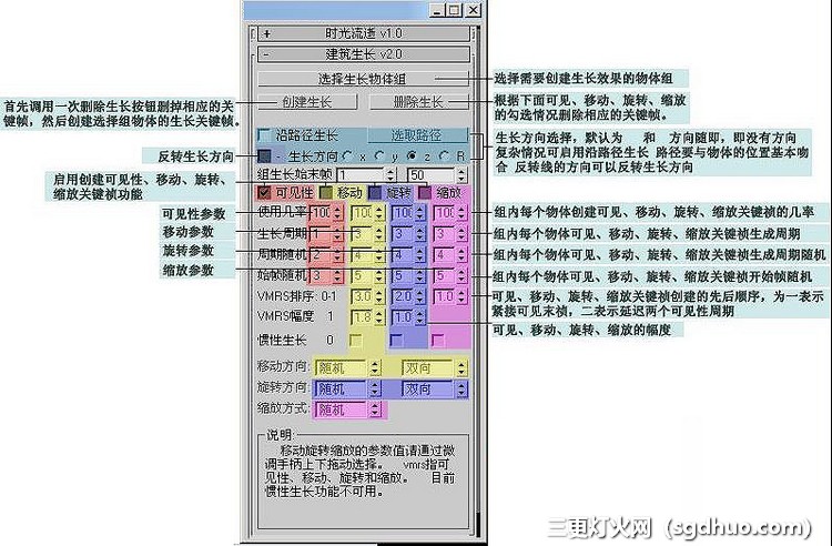Autokey V2.0 建筑室内生长动画3ds max插件脚本下载及使用教程
